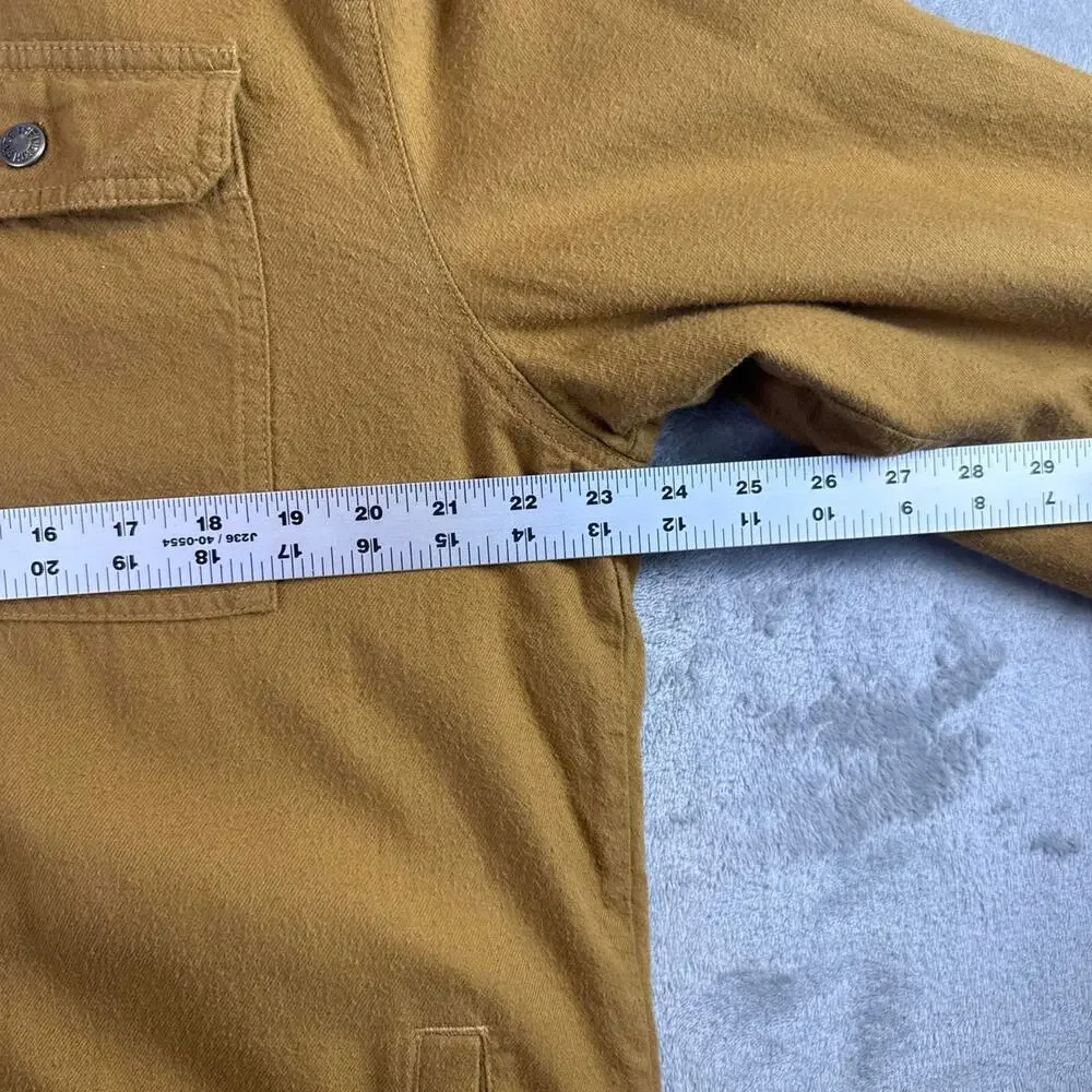 The North Face Sherpa Lined Hooded Workwear Jacket Brown Canvas Chore Coat Large